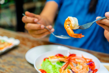 taking care of health by eat healthy food 