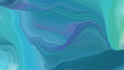 curved lines with steel blue, medium turquoise and sky blue colors. modern dynamic background and creative wallpaper art drawing