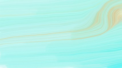 curved lines artwork with pale turquoise, tea green and aqua marine colors. abstract dynamic background and creative wallpaper art drawing