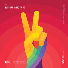 LGBT Honor Society_FreedomHandSign_ColorfulDesign_FreedomLoveHeart