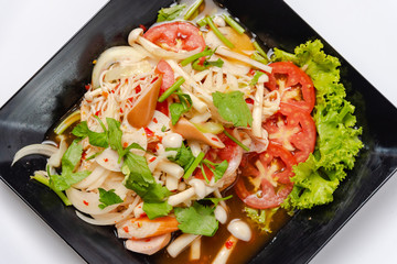 Spicy Mushroom Salad (Yum Hed) - Thai food