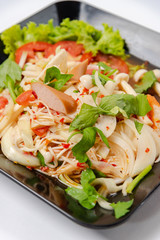 Spicy Mushroom Salad (Yum Hed) - Thai food