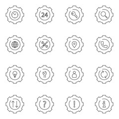 Machine service. Black vector icon