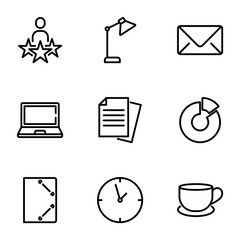 Office life icon. Black vector icon