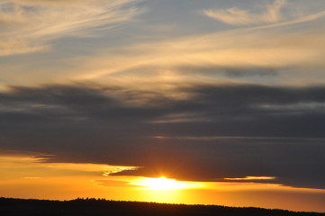 Fototapeta na wymiar Wyoming Sunset Mid