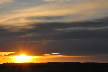 Fototapeta na wymiar Wyoming Sunset