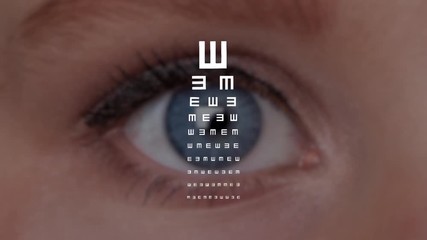 Stockvideo Van Animation Von Einem Sehtest Mit Buchstaben Tafel