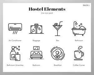 Hostel Elements Line pack