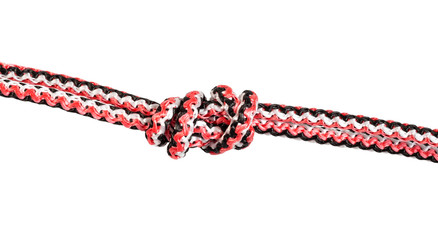 another side of Ring Knot (Water Knot) on rope