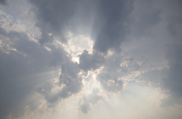 Fototapeta na wymiar light ray with cloud