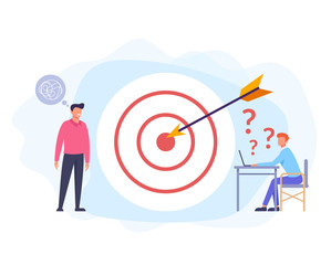 Business plan strategy developing. Teamwork concept. Vector flat graphic design cartoon illustration