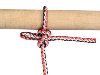 another side of highpoint hitch knot tied on rope
