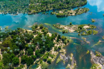 Foto op Aluminium Zambezi river, Victoria Falls or Mosi-Oa-Tunya, Zambia and  Zimbabwe, Africa © JUAN CARLOS MUNOZ