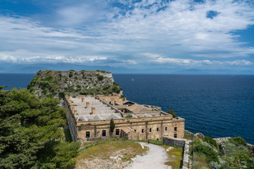 Obraz na płótnie Canvas Mandraki tower in the Old Fortress in the town of Corfu