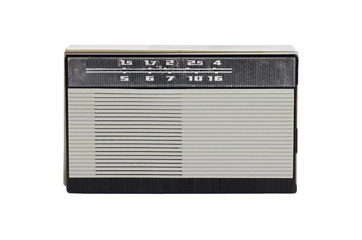 Retro radio on white