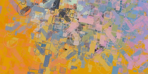 Artistic sketch backdrop material. Abstract geometric pattern. Chaos and random. Modern art drawing painting. 2d illustration. Digital texture wallpaper.