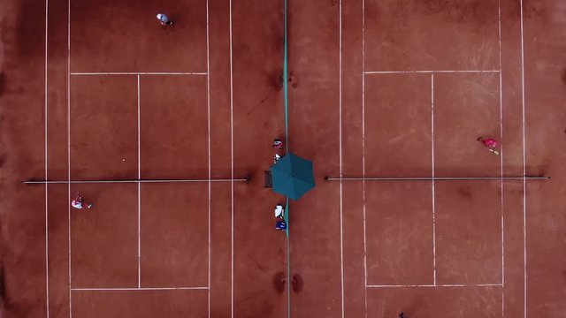 4 tennis courts outside the city