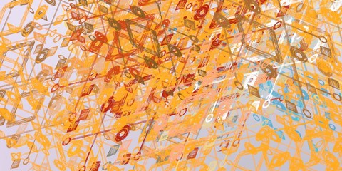 Fototapeta premium Artistic sketch backdrop material. Abstract geometric pattern. Chaos and random. Modern art drawing painting. 2d illustration. Digital texture wallpaper. 