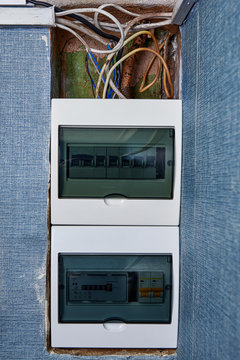 Circuit Breaker Box Of Home Electrical System.