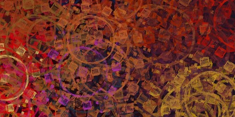 Artistic sketch backdrop material. Abstract geometric pattern. Chaos and random. Modern art drawing painting. 2d illustration. Digital texture wallpaper. 