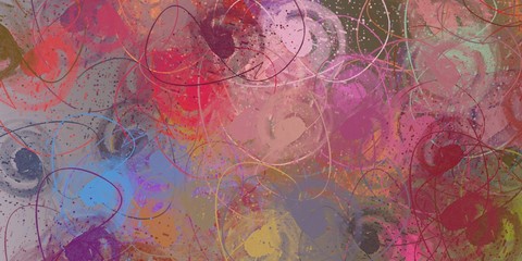 Artistic sketch backdrop material. Abstract geometric pattern. Chaos and random. Modern art drawing painting. 2d illustration. Digital texture wallpaper. 