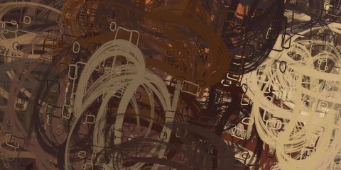 Artistic sketch backdrop material. Abstract geometric pattern. Chaos and random. Modern art drawing painting. 2d illustration. Digital texture wallpaper. 