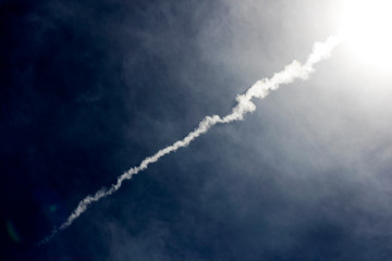Summer blue sky with clouds high quality fifty megapixels