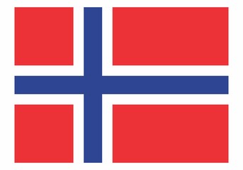 Illustration of the isolated Norway national flag