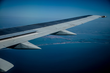 Obraz premium View from the plane on the coast