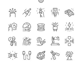 Optical fiber Well-crafted Pixel Perfect Vector Thin Line Icons 30 2x Grid for Web Graphics and Apps. Simple Minimal Pictogram