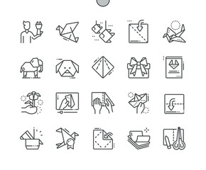 Origami Well-crafted Pixel Perfect Vector Thin Line Icons 30 2x Grid for Web Graphics and Apps. Simple Minimal Pictogram