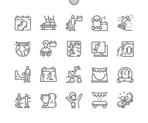 Go Skateboarding Day Well-crafted Pixel Perfect Vector Thin Line Icons 30 2x Grid for Web Graphics and Apps. Simple Minimal Pictogram