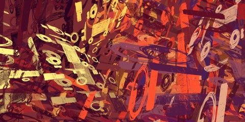 Artistic sketch backdrop material. Abstract geometric pattern. Chaos and random. Modern art drawing painting. 2d illustration. Digital texture wallpaper. 