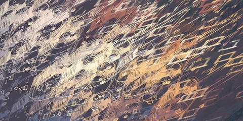 Artistic sketch backdrop material. Abstract geometric pattern. Chaos and random. Modern art drawing painting. 2d illustration. Digital texture wallpaper.