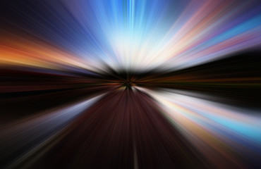 Abstract zoom blur effect for background