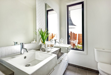 A minimalist restroom