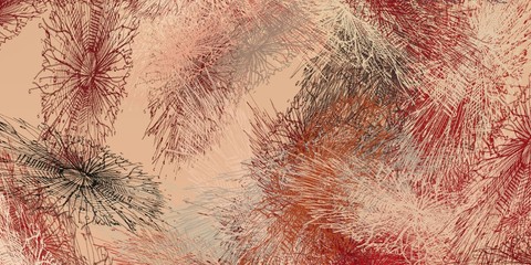 Fototapeta premium Artistic sketch backdrop material. Abstract geometric pattern. Chaos and random. Modern art drawing painting. 2d illustration. Digital texture wallpaper. 