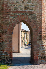 The town of Montagnana in Italy