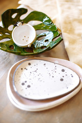 handmade clay plates