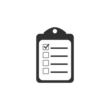Check list icon vector illustration. One of set web icons. document with check mark symbol. chek mark logo design inspiration
