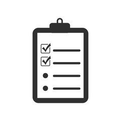 Check list icon vector illustration. One of set web icons. document with check mark symbol. chek mark logo design inspiration