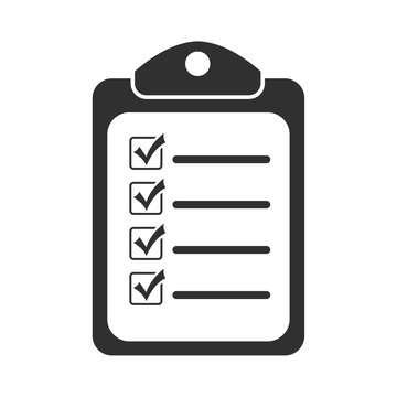 Check list icon vector illustration. One of set web icons. document with check mark symbol. chek mark logo design inspiration