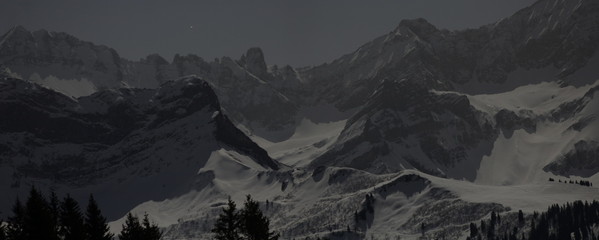 Nocturnal Alpine Landscape