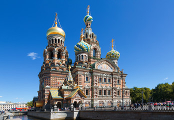 Fototapeta na wymiar The Cathedral of the Spilled Blood in St. Petersburg, Russia.
