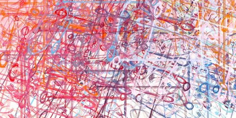 Artistic sketch backdrop material. Abstract geometric pattern. Chaos and random. Modern art drawing painting. 2d illustration. Digital texture wallpaper.