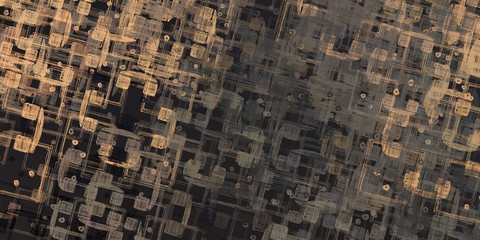 Artistic sketch backdrop material. Abstract geometric pattern. Chaos and random. Modern art drawing painting. 2d illustration. Digital texture wallpaper.