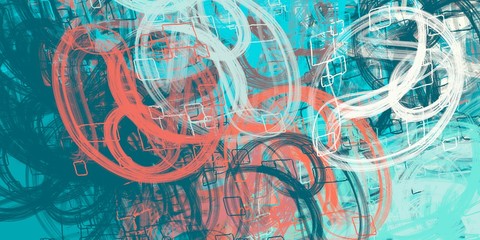 Artistic sketch backdrop material. Abstract geometric pattern. Chaos and random. Modern art drawing painting. 2d illustration. Digital texture wallpaper.