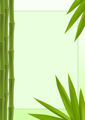 Arrière-plan zen avec bambous pour affiche, prospectus ou couverture de document