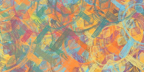 Artistic sketch backdrop material. Abstract geometric pattern. Chaos and random. Modern art drawing painting. 2d illustration. Digital texture wallpaper.