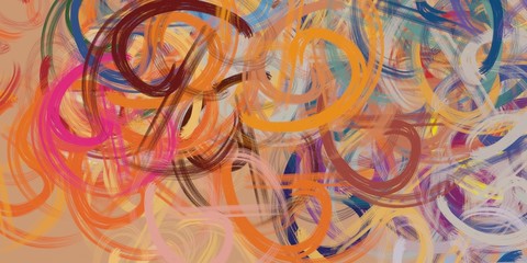 Artistic sketch backdrop material. Abstract geometric pattern. Chaos and random. Modern art drawing painting. 2d illustration. Digital texture wallpaper. 